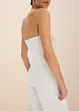 Bruidsjumpsuit van crêpe met structuur en parelborduursel, bonprix