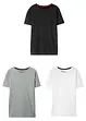 Basic T-shirt (set van 3) met biologisch katoen, bonprix