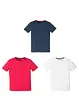 Basic T-shirt (set van 3) met biologisch katoen, bonprix