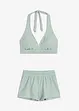 Bikini en zwemshort met gerecycled polyamide (3-dlg. set), bonprix