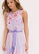 Chiffon jurk met een puntvormige zoom en striklint, bonprix