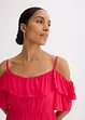 Jurk met volants van gestructureerde viscose, bonprix