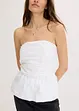 Strapless blousetop met peplum, bonprix