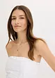 Strapless blousetop met peplum, bonprix
