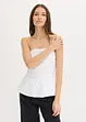 Strapless blousetop met peplum, bonprix