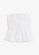 Strapless blousetop met peplum, bonprix