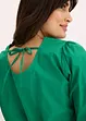 Blouse met pofmouwen en diep uitgesneden achterkant, bonprix