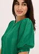 Shirt met broderie anglaise en volants, bonprix