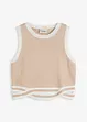 Cropped gebreide top met gedraaide zoom, bonprix