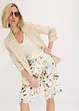 Bermuda met viscose en bandplooien, bonprix