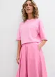 Midi rok in een elastische katoenmix, bonprix
