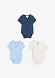 Baby rompertje met korte mouw van biologisch katoen (set van 3), bonprix