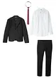 4-delig pak: colbert, broek, overhemd, stropdas, bonprix