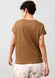T-shirt van linnen met kant, bonprix