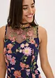 Midi jurk met bloemenborduursel, bonprix