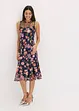 Midi jurk met bloemenborduursel, bonprix