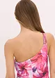 One shoulder jurk van gestructureerde crêpe, bonprix