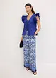 Blouse met strikkoordjes van puur katoen, bonprix