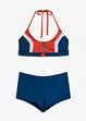 Halter bikini met ritssluiting (2-dlg. set), bonprix