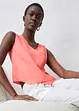 Linnen blousetop in wikkellook, bonprix