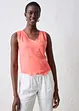 Linnen blousetop in wikkellook, bonprix