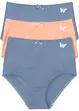 Tailleslip (set van 3) met biologisch katoen, bonprix