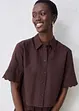 Cropped overhemdblouse met zijde, bonprix