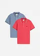 Piqué-poloshirt, korte mouwen (set van 2), bonprix
