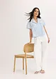 Korte popeline blouse van katoen met korte mouwen, bonprix