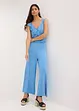 Jersey jumpsuit met volants, bonprix