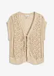 Ajour gebreid vest met viscose, bonprix