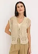 Ajour gebreid vest met viscose, bonprix