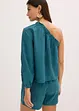 One-schouder blouse met linnen, bonprix