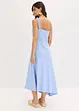 Jersey jurk met asymmetrische zoom en knoopdetail op de schouder, bonprix