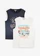 Muscle shirt in gewassen look (set van 2), bonprix