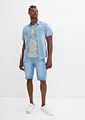 Lichte denim cargo short van puur katoen, relaxed fit (set van 2), bonprix