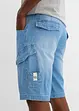 Lichte denim cargo short van puur katoen, relaxed fit (set van 2), bonprix