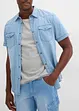 Lichte denim cargo short van puur katoen, relaxed fit (set van 2), bonprix