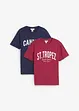 T-shirt van biologisch katoen (set van 2), bonprix