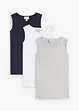 Tanktop met katoen (set van 3), bonprix
