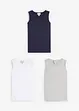 Tanktop met katoen (set van 3), bonprix