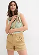 Twill short met hoge tailleband, bonprix