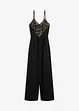 Jersey jumpsuit met kant, bonprix