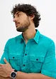 Overhemd met korte mouwen in washed out look, bonprix