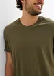 T-shirt met V-hals (set van 3), bonprix