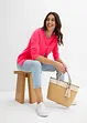 Gebreid vest met ronde hals, bonprix