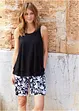 Wijde viscose short met high waist comfortband, bonprix