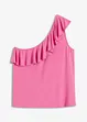 One shoulder top met volant in een zachte viscosemix, bonprix