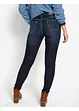 Slim mid waist jeans met contrastnaden, bonprix