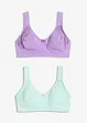 T-shirt bh zonder beugels, met katoen (set van 2), bonprix